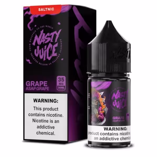 نكهه ناستي عنب سولت نيكوتين شيشة 30 مل علبه | nasty shisha asap grape salt nicotine 30ml Box