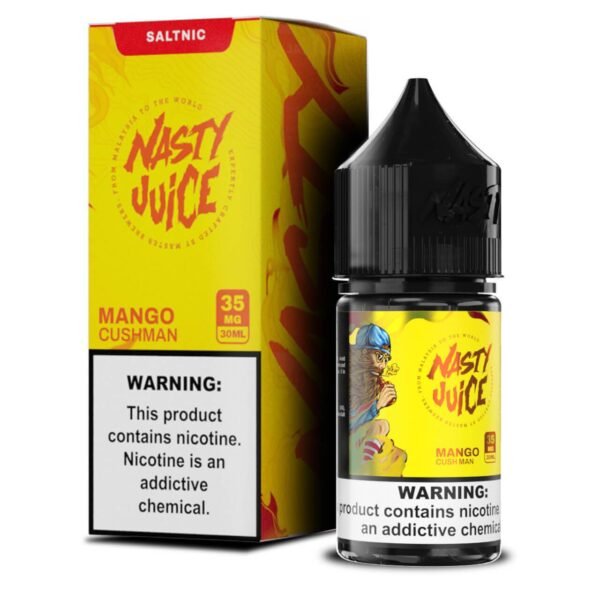 NASTY CUSH MAN SALT NICOTINE MANGO 30ML Box | نكهه ناستي مانجو سولت نيكوتين كاش مان 30 مل علبه NASTY CUSH MAN SALT NICOTINE MANGO 30ML Box | نكهه ناستي مانجو سولت نيكوتين كاش مان 30 مل علبه