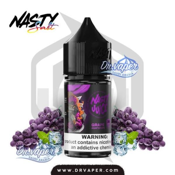 نكهه ناستي عنب سولت نيكوتين شيشة 30 مل | nasty shisha asap grape salt nicotine 30ml