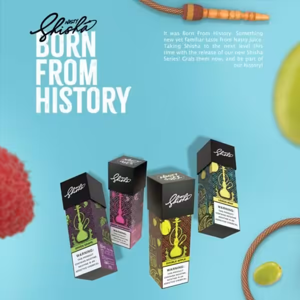 نكهة ناستي تفاحتين 60 مل اعلان | nasty Double Apple 60ml juice e-liquid poster