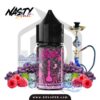 nasty-shisha-grape-raspberry-salt-dr-vape نكهة ناستي شيشة عنب توت سولت الأصلية 30 مل محاطة بحبات العنب والتوت الأحمر والثلج