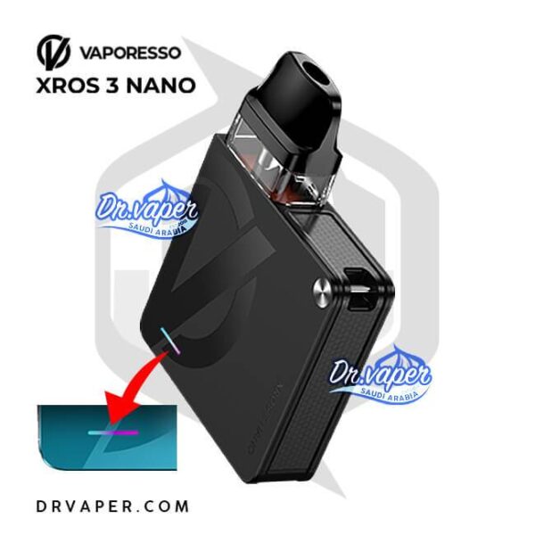 سحبة اكس روز 3 نانو اللون الأسود الفاخر من فابريسو Vaporesso XROS 3 Nano Black