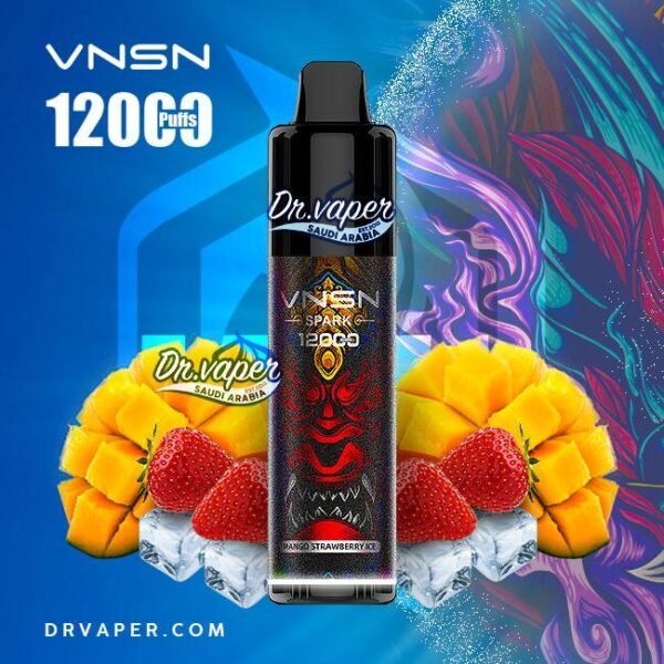 سحبة فنسن سبارك 12000 موش مانجو فراوله ايس | vnsn spark mango strawberry ice 12000puffs
