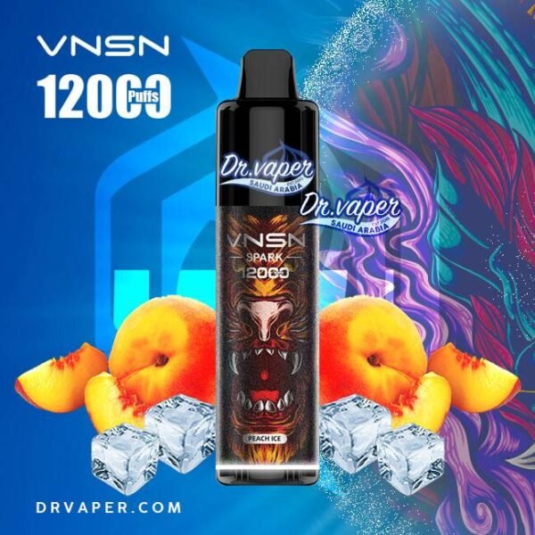 سحبة فنسن سبارك 12000 موش خوخ ايس | vnsn spark peach ice 12000puffs