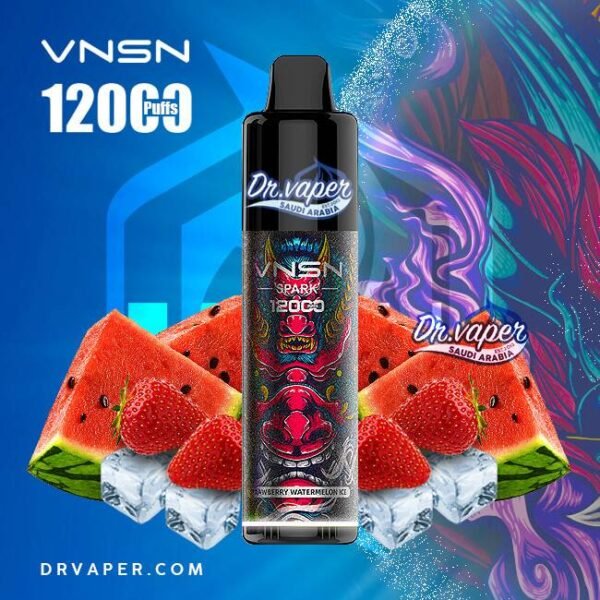 سحبة فنسن سبارك 12000 موش فراوله بطيخ ايس | vnsn spark strawberry watermelon ice 12000puffs