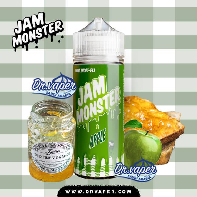 جام مونستر تفاح 100 مل | jam monster apple 100ml