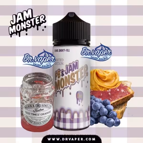 نكهة جام مونستر عنب فول سوداني 100 مل فيب | jam monster pb grape 100ml