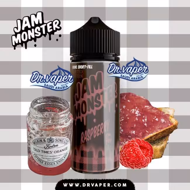 جام مونستر توت احمر 100 مل | jam monster raspberry 100ml