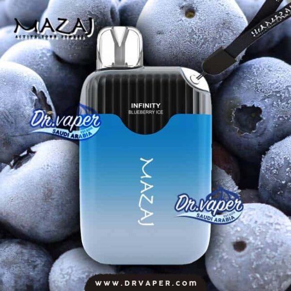 سحبه مزاج 4500 موش انفنتي | mazaj blueberry ice 4500puffs