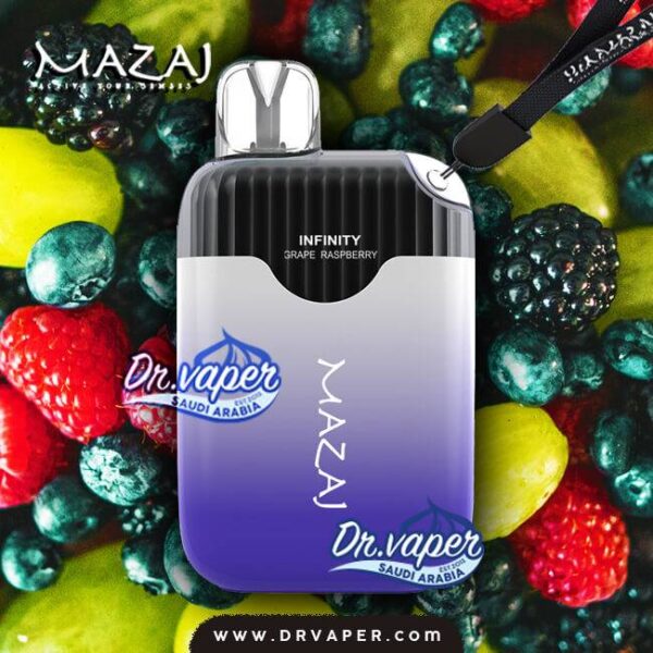 سحبه مزاج 4500 موش عنب توت انفنتي | mazaj grape raspberry 4500puffs