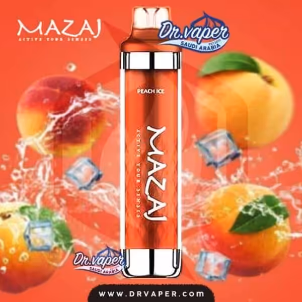 سحبه مزاج خوخ ايس 8000 موش | mazaj peach ice 8000puffs