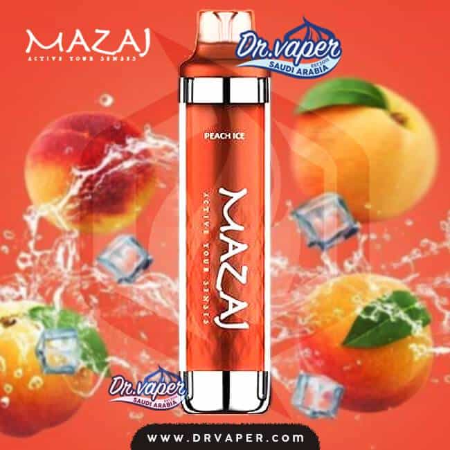 سحبه مزاج خوخ ايس 8000 موش | mazaj peach ice 8000puffs