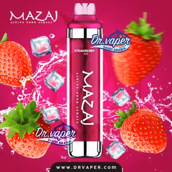 سحبه مزاج فراولة ايس 8000 موش دكتور فيب السعودية | mazaj strawberry ice 8000puffs