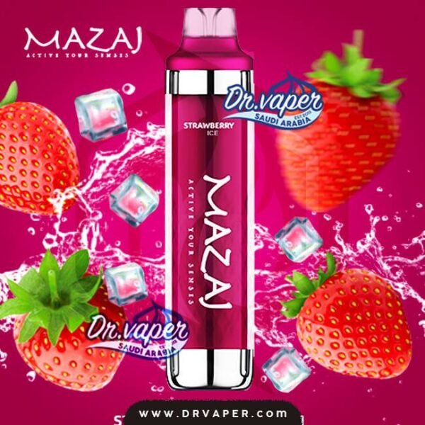 سحبه مزاج فراولة ايس 8000 موش دكتور فيب السعودية | mazaj strawberry ice 8000puffs