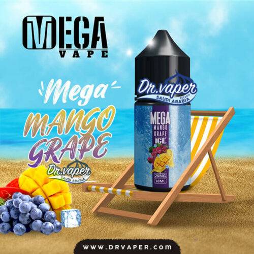 نكهة ميجا مانجو عنب ايس سولت 30 مل | mega mango grape ice salt nicorine 30ml