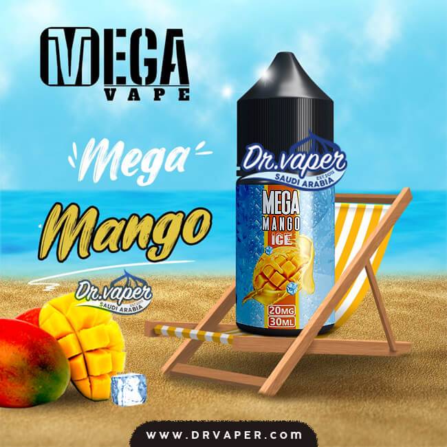 نكهة ميجا مانجو ايس سولت 30 مل | mega mango ice salt nicotine 30ml