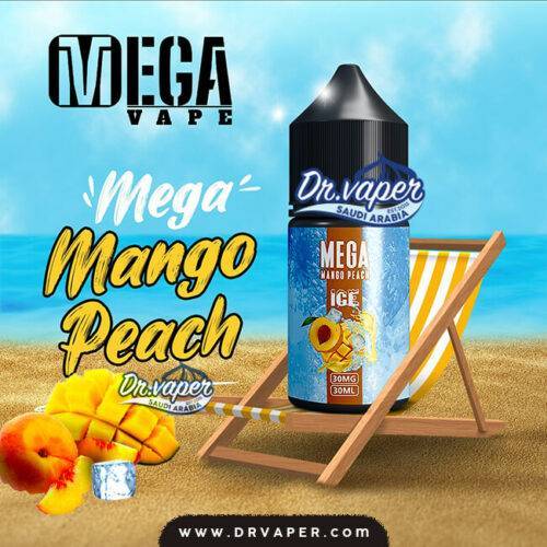 نكهة ميجا مانجو خوخ ايس سولت 30 مل | mega mango peach ice salt nicorine 30ml