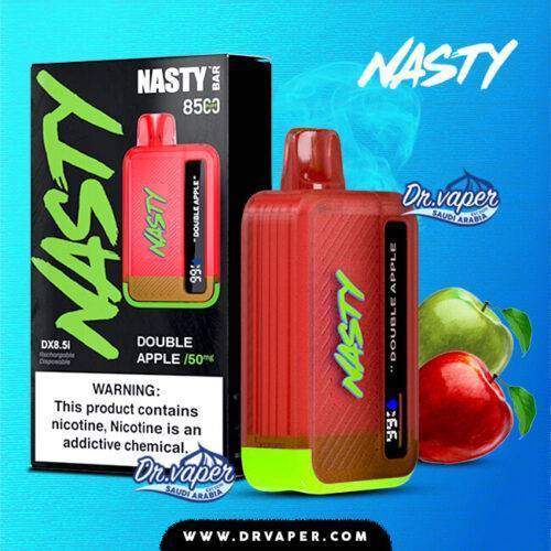 Nasty double apple 8500 puffs Disposable pod | سحبة ناستي 8500 موش تفاحتين