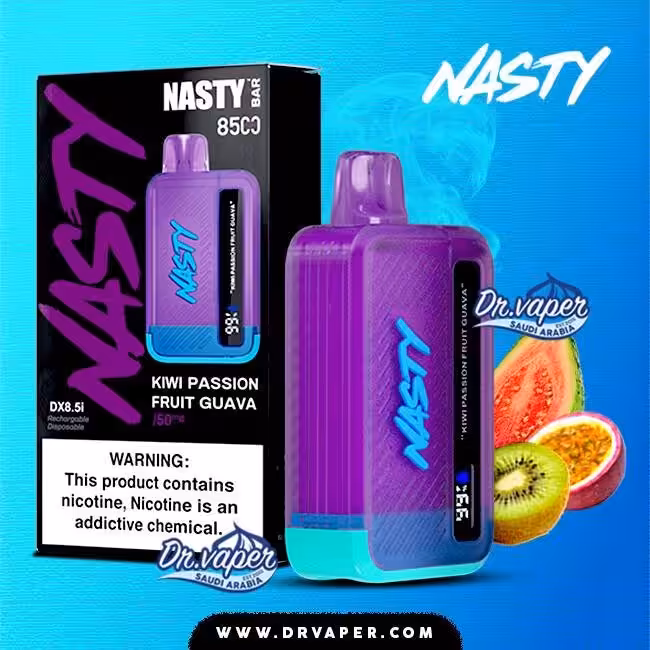 سحبة ناستي 8500 موش كيوي باشن فروت جوافة | Nasty kiwi passion fruit gauava 8500