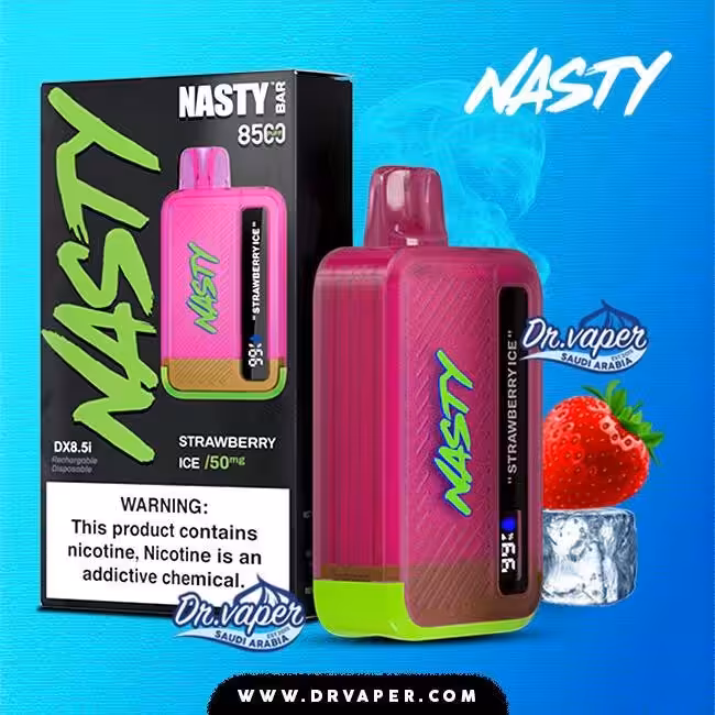 سحبة ناستي 8500 موش فراولة ايس | Nasty strawberry ice 8500