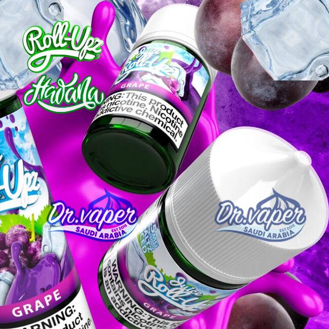 نكهة رول ابز عنب ايس سولت 30 مل هوانا | rollupz grape ice salt nicotine 30ml hawna