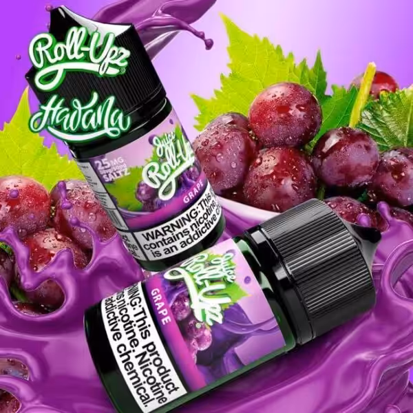 نكهة رول ابز عنب سولت 30 مل هوانا | roll upz grape salt nicotine 30ml hawna نكهة رول ابز عنب سولت 30 مل هوانا | roll upz grape salt nicotine 30ml hawna
