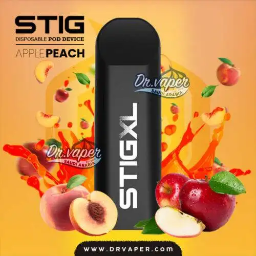 سحبة ستيج تفاح خوخ اكس لارج 700 موش | stig xl apple peach 700puffs