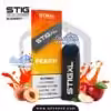 سحبة ستيج تفاح خوخ اكس لارج 700 موش علبه | stig xl apple peach 700puffs box