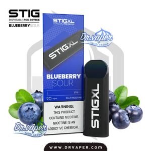STIG XL BLUEBERRY SOUR 700PUFFS DISPOSABLE box | سحبة ستيج توت ازرق حامض اكس لارج 700 موش علبه
