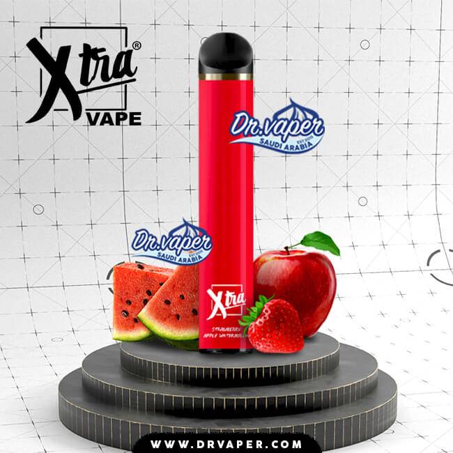 سحبة اكسترا 1500 موش فراولة تفاح بطيخ | xtra disposable 1500puff strawberry apple watermelon