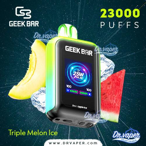 geek bar triple melon ice 23000puffs saudi vape