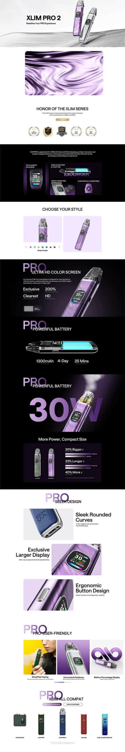 OXVA Xlim Pro2 kit 30w riyadh vape pen shop