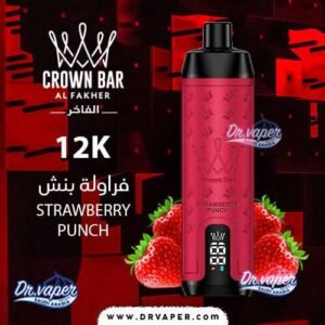 Al Fakher Strawberry Punch Crown Bar 12000 Puffs Shisha