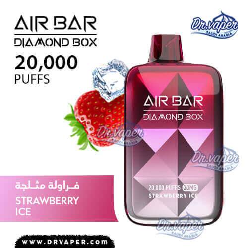 airbar-strawberry-ice-20000puffs-diamond-disposable-pod AIR BAR strawberry ice Diamond Box 20000puffs Disposable pod