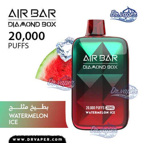 شيشة ايربار بطيخ ايس 20000 موش دايموند AIR BAR