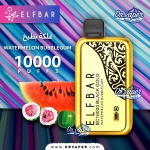 Elfbar 10000 disposable vape watermelon bubblegum black gold edition