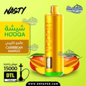 Nasty Hooqa Caribbean Mango 15000 Puffs Disposable Vape KSA