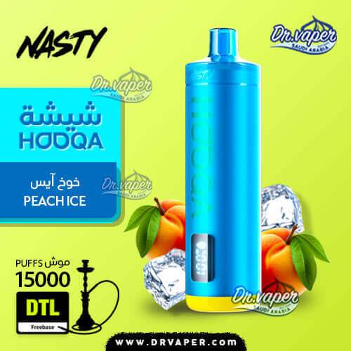 Nasty Hooqa Peach Ice 15000 Puffs Vape KSA