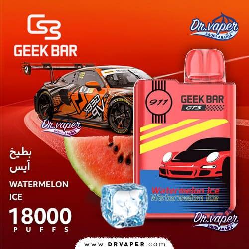 Geek Bar 911 Disposable 18000 Puffs watermelon ice