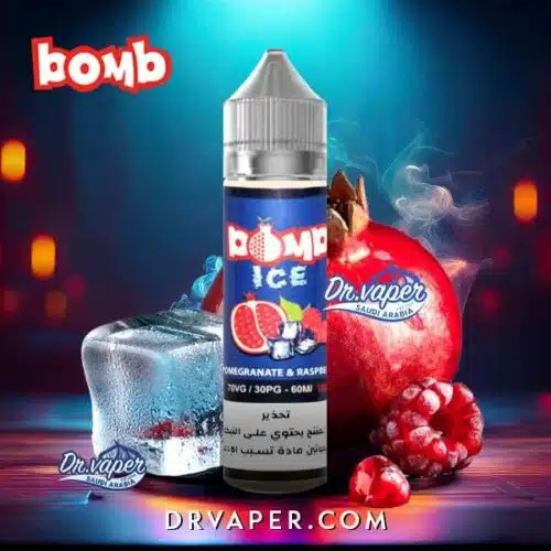 bomb-pomegranate-raspberry-ice-60ml نكهة بومب رمان توت ايس 60 مل