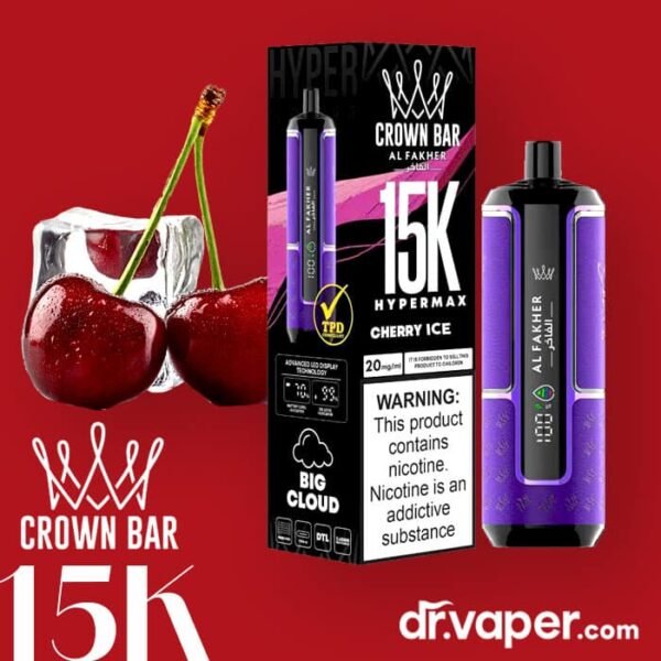 alfakher-crown-bar-15k-disposable-cherry-ice فيب الفاخر 15000 كرز ايس