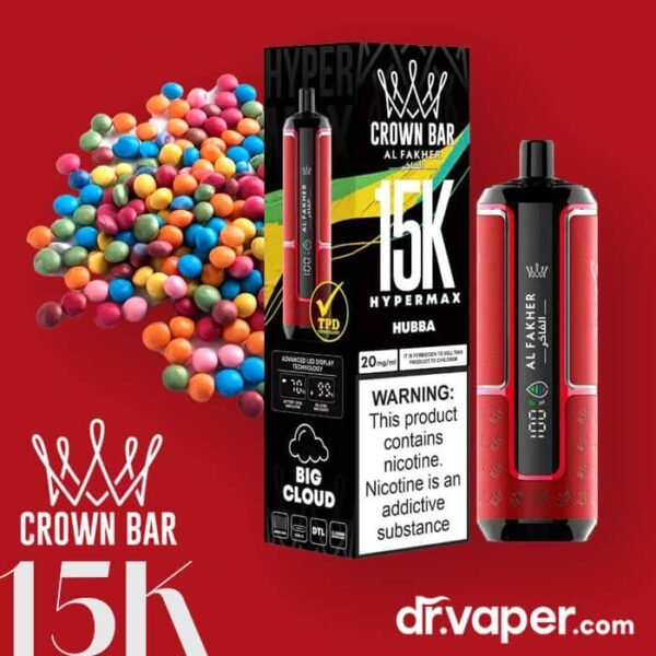 alfakher-crown-bar-15k-disposable-hubba فيب الفاخر 15000 هوبا