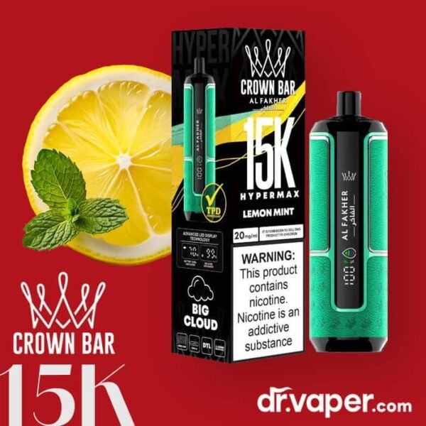 alfakher-crown-bar-15k-disposable-lemon-mint فيب الفاخر 15000 ليمون نعناع