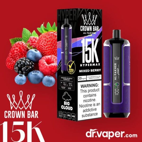 alfakher-crown-bar-15k-disposable-mixed-berry فيب الفاخر 15000 توت مشكل
