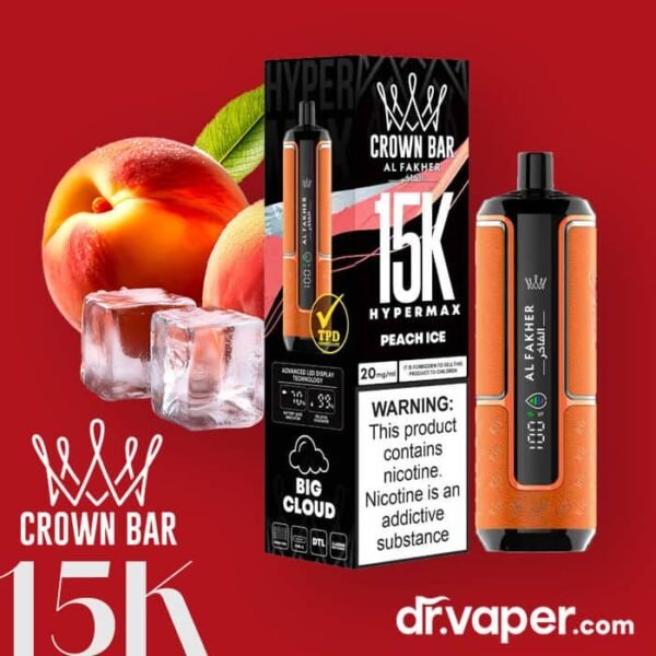 alfakher-crown-bar-15k-disposable-peach-ice فيب الفاخر 15000 خوخ ايس