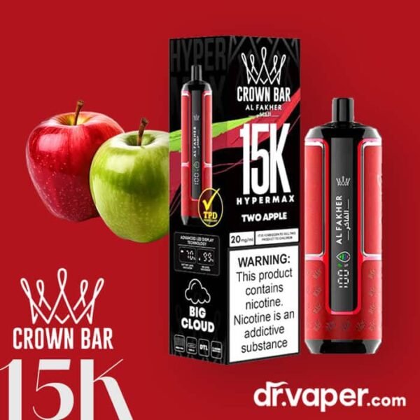 alfakher-crown-bar-15k-disposable-tow-apple فيب الفاخر 15000 تفاحتين
