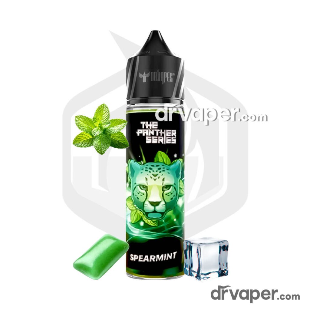 Dr Vapes Panther Spearmint 60ml freebase bottle, refreshing mint for vape devices