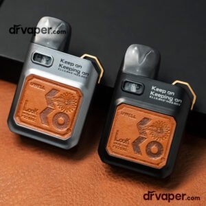 Image showing the Caliburn GK3 pod system in silver and black colors from Dr Vape store in Saudi Arabia