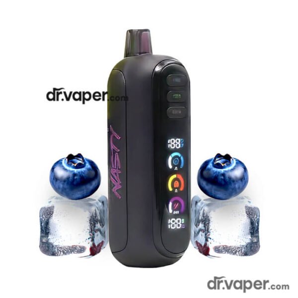 nasty-mod-x-55k-blueberry-ice-dr-vape-ksa صورة توضيحية لجهاز سحبة ناستي مود اكس 55000 موشة بنكهة توت أزرق بارد (Blueberry Ice) من متجر دكتور فيب السعودية.
