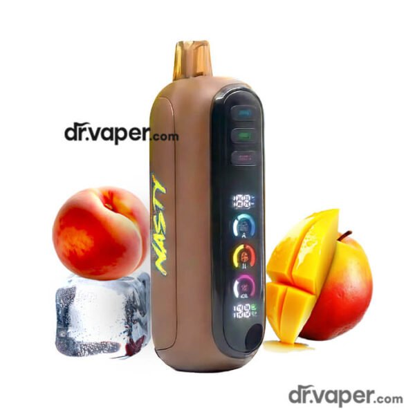 nasty-mod-x-55k-peach-mango-dr-vape-ksa صورة توضيحية لجهاز سحبة ناستي مود اكس 55000 موشة بنكهة خوخ ومانجو (Peach Mango) من متجر دكتور فيب السعودية.